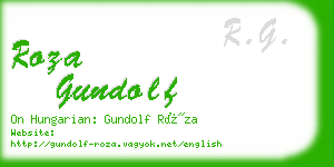 roza gundolf business card